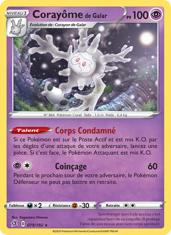 Corayôme de Galar – carte Pokémon TCG Holo Rare n°79