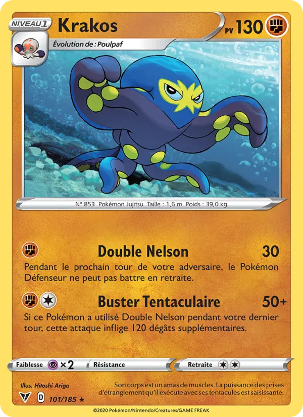 Krakos – carte Pokémon TCG Rare n°101