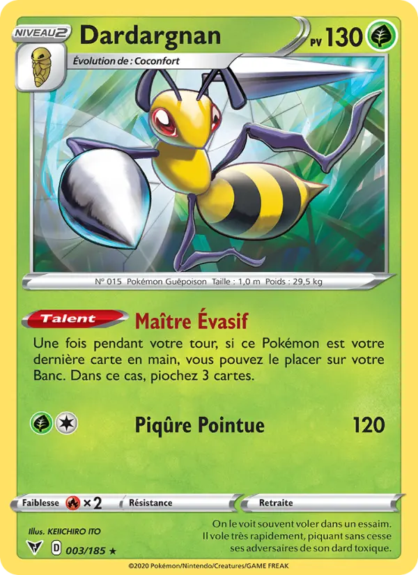 Dardargnan – carte Pokémon TCG Rare n°3