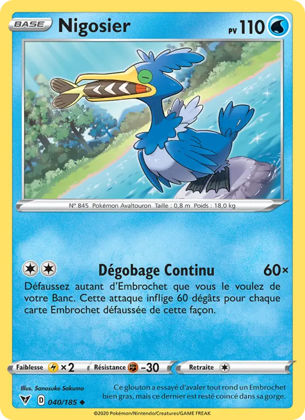 Nigosier – carte Pokémon TCG Peu Commune n°40