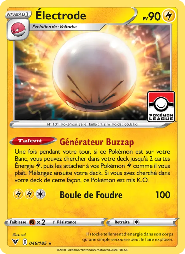 Électrode – carte Pokémon TCG Holo Rare n°46