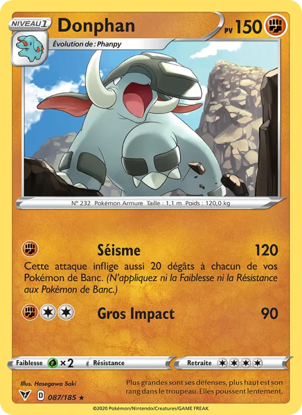 Donphan – carte Pokémon TCG Rare n°87