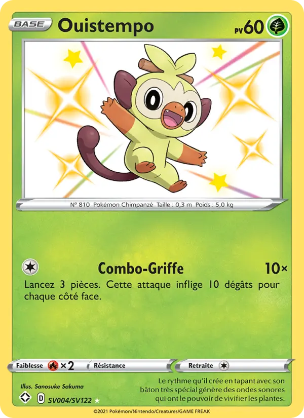 Ouistempo – carte Pokémon TCG Shiny rare n°SV004