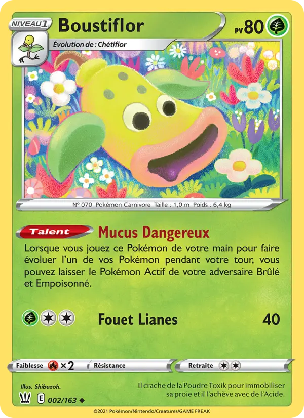 Boustiflor – carte Pokémon TCG Peu Commune n°2