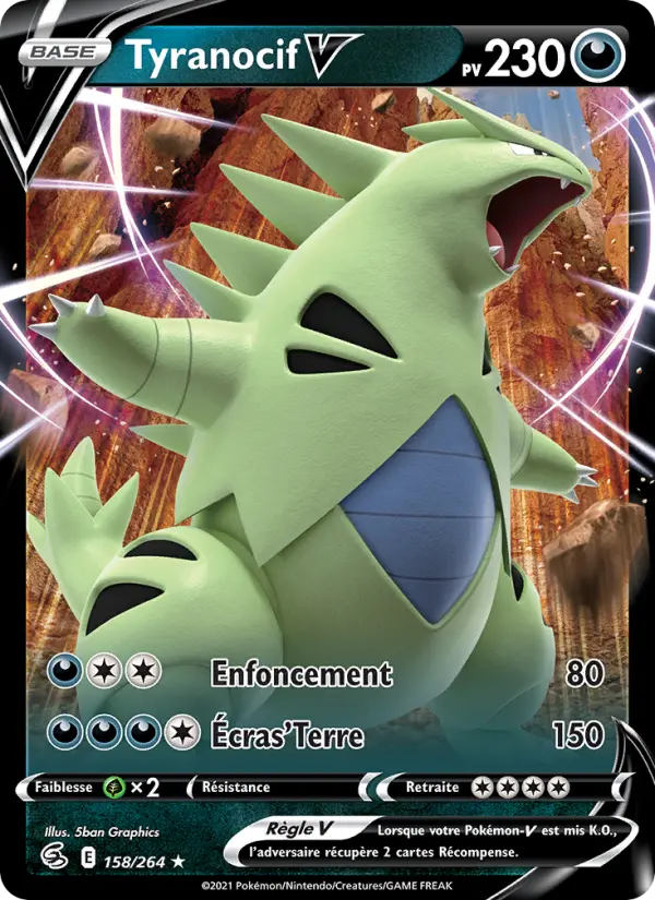 Tyranocif V – carte Pokémon TCG Holo Rare V n°158