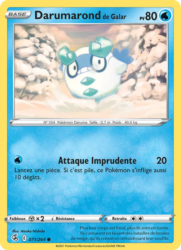 Darumarond de Galar – carte Pokémon TCG Commune n°71