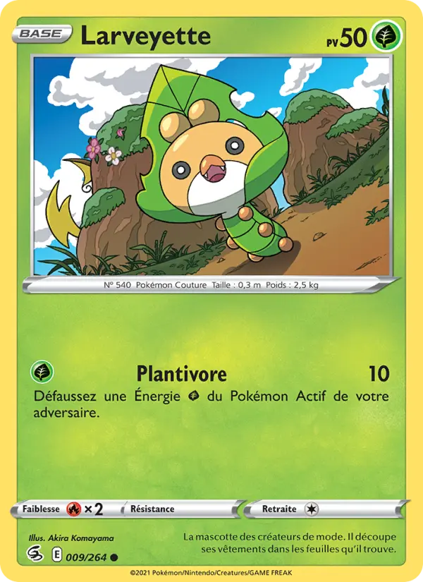 Larveyette – carte Pokémon TCG Commune n°9