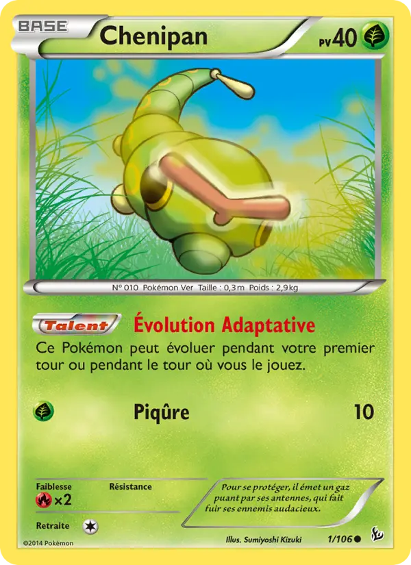 Chenipan – carte Pokémon TCG Commune n°1