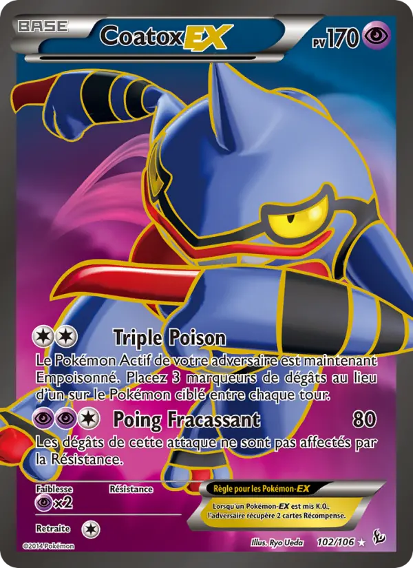 Coatox EX – carte Pokémon TCG Ultra Rare n°102