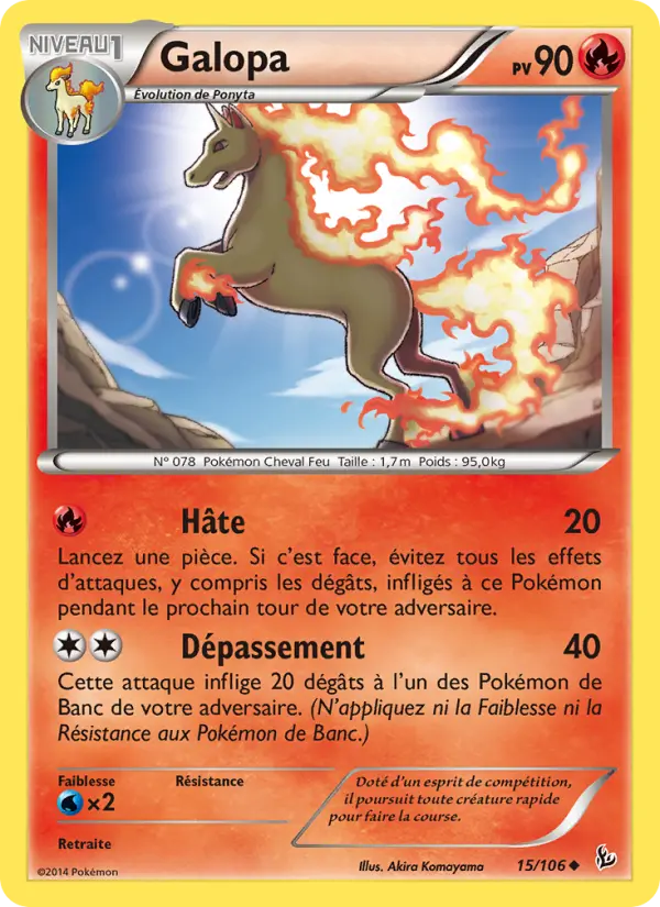 Galopa – carte Pokémon TCG Peu Commune n°15
