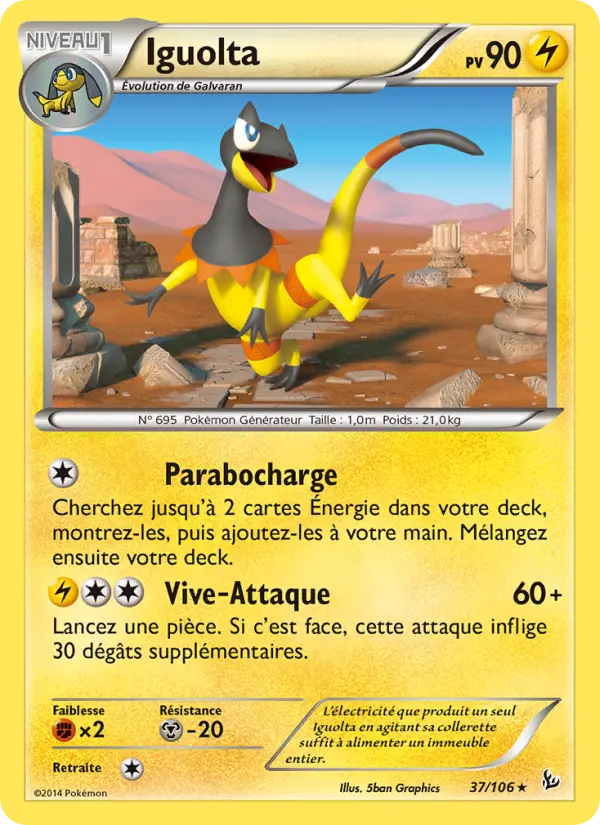 Iguolta – carte Pokémon TCG Rare n°37
