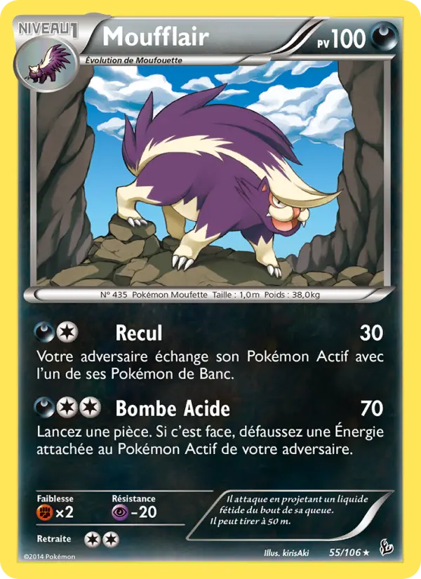 Moufflair – carte Pokémon TCG Rare n°55