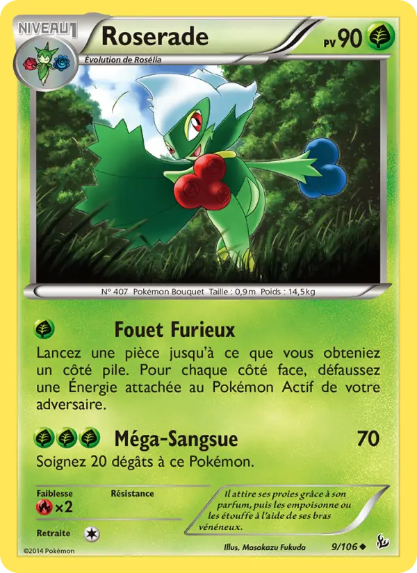 Roserade – carte Pokémon TCG Peu Commune n°9
